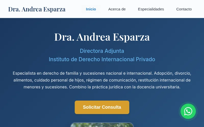 Captura de pantalla de DraAndreaEsparza.com